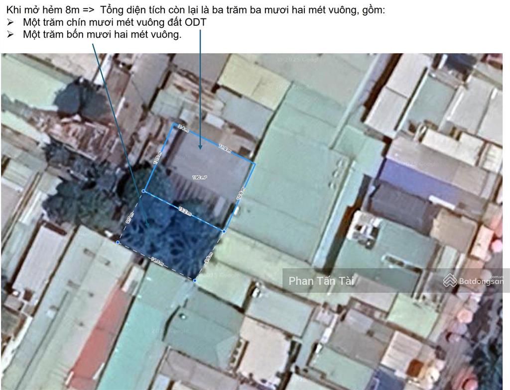 Nhà c4 trên kv 408m2 (227.3m2 odt) mở hẻm 8m còn 332m2 (190m2 odt) 1/ trần văn giàu kề chợ bà lát