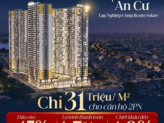 Bán căn hộ bcons solary  52m2  2pn, 2wc  giá 1,8 tỷ  ngay dĩ an, bình dương, cách metro 500m