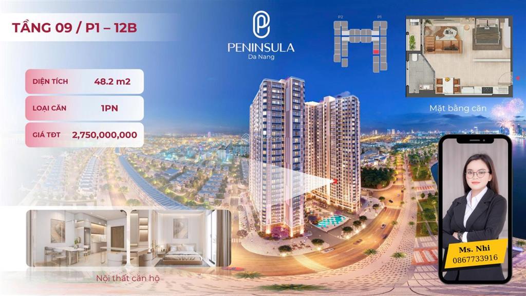 Quỹ căn 1pn dễ thanh khoản tầng cao view sông hàn, cho khách hàn thuê 15 20tr/tháng