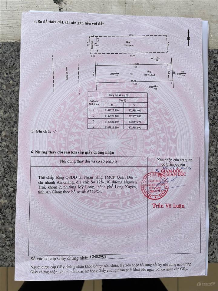 Bán nhà lê hoàn bình khánh 3, bình đức an giang