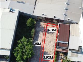 Lô đất mặt tiền đường trần thị bốc 5.92x25m, nở hậu 6.3m