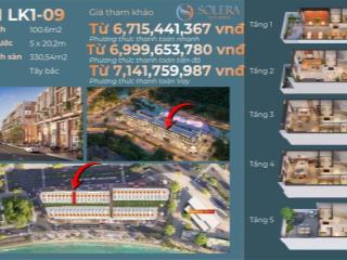 Bán nhà phố solera quy nhơn căn lk01  09 vị trí đẹp, giá tốt nhất trong dòng sản phẩm