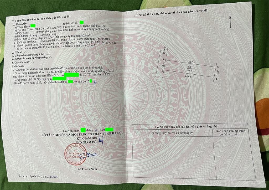 Đất thổ cư làng văn hóa đông cao  tráng việt cũ  mê linh mới  hà nội