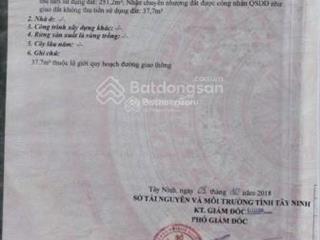 Bán đất 288m2 tại an tịnh, trảng bàng, tây ninh, sổ hồng riêng, giá tốt 520 triệu