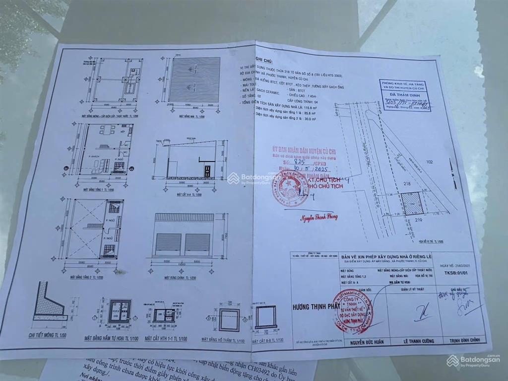 Chủ gửi 717m2 có 108m2 đất tc. 48m mt khu dân cư đất sạch sẽ đường xe hơi tặng giấy phép xây dựng