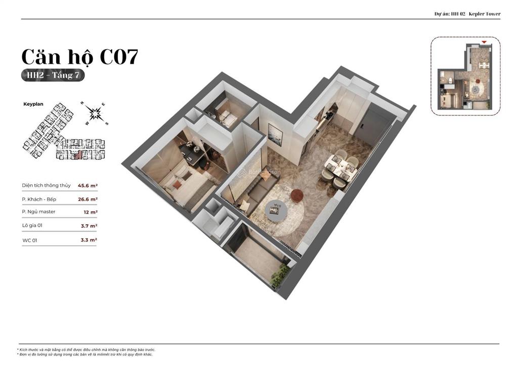 Cần bán căn 1n d.3x04 kepler tower mỗ lao, 3,95tỷ hđmb view sân vận động mỹ đình nhận nhà t9/2026