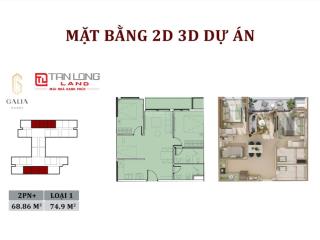 Chỉ với 1,2 tỷ sở hữu ngay căn hộ 3pn 75m2 dự án galia hn ck 19%gtch, vay 70% miễn gốc lãi 2 năm