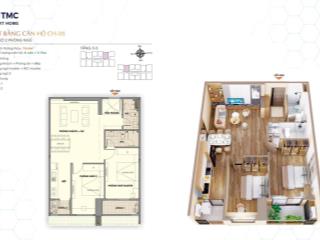 Quỹ căn 2n2wc tmc smart home 74.4m² chỉ từ 6tỷ9 full nội thất hướng bắc có vườn treo chiết khấu 12%