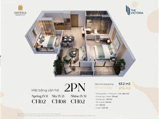 Cần bán căn 2pn góc victoria 2 hầm để xe giá hdmb 5ty088, 2 tầm view nội khu và thiên đường bảo sơn