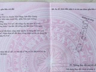 Bán lô đất 117m yên lư yên dũng bắc giang . cạnh kcn yên lư