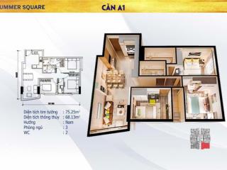 Cần bán căn hộ chung cư summer square đ/c 243 tân hòa đông phường 14, quận 6