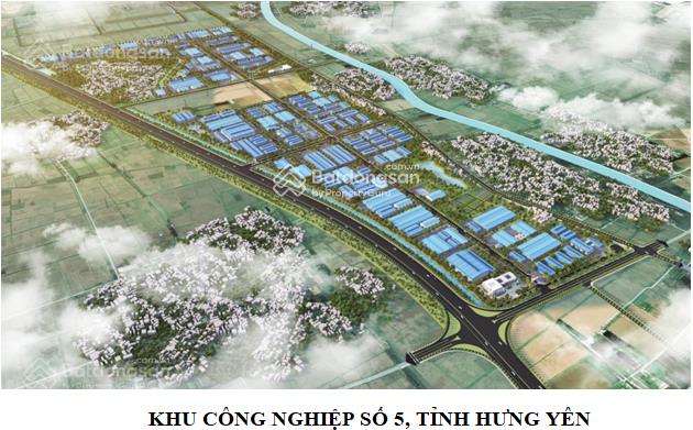 Trực tiếp cdt lô 1ha kcn số 5 hưng yên  vị trí "trung tâm logistics" kết nối 2 cao tốc, 3,4tr/m²