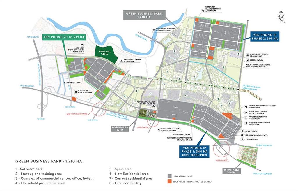 Bán lô đất dt linh hoạt từ 9000m2 kcn yên phong iia  thủ phủ công nghiệp, giá độc quyền