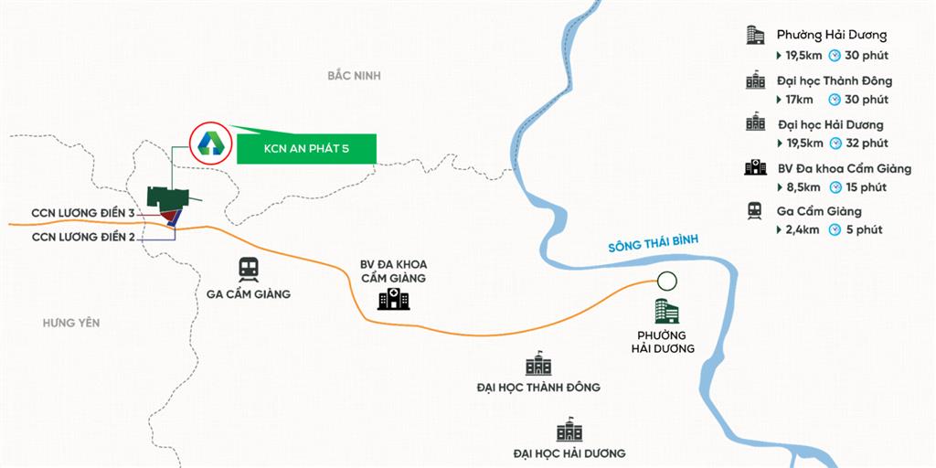 Mở bán đất xd nhà máy kcn an phát 5  dt 0,5ha  giáp ql38, ql5 | giá chỉ 3tr/m²