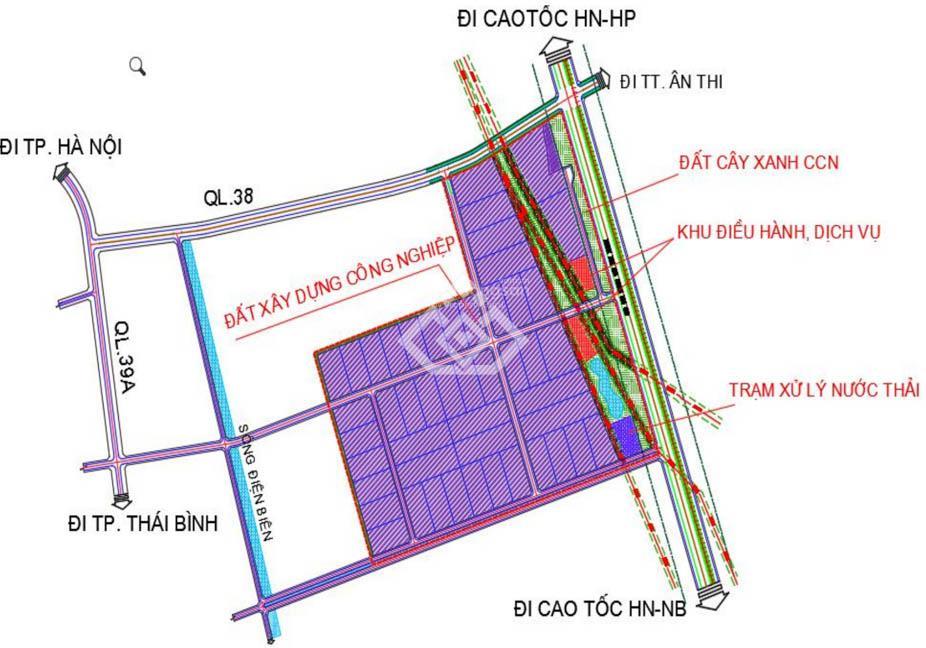 Bán đất ccn phạm ngũ lão dt 7.000m²  xd nhà xưởng đa ngành nghề, giáp ql38, ct pháp vân  cầu giẽ