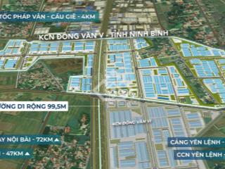 Trực tiếp cđt mở bán khu công nghiệp đồng văn v, diện tích linh hoạt từ 6000m2  giá tốt