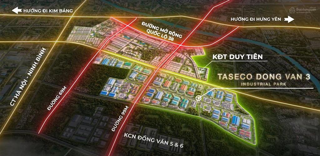 Chính chủ chuyển nhượng gấp 8.000m² kcn đồng văn iii taseco, hà nam  giá cực tốt