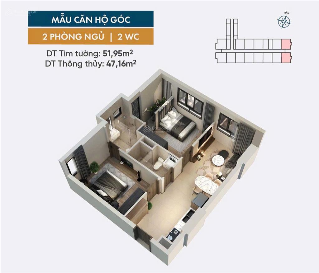 Căn hộ view sông cách hcm 10p  thanh toán 380tr kí hđmb  giá căn 2pn, chỉ 2tỷ