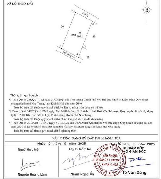 Cơ hội đầu tư đất bắc nha trang, cách biển 500m, vuông vắn, giá tốt chỉ 15,5tr/m2 full thổ cư