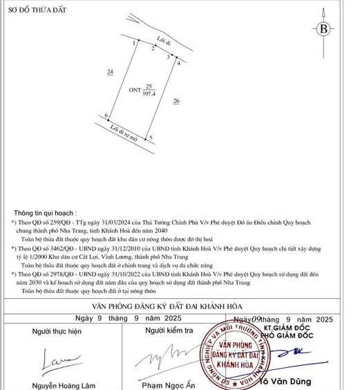 Cơ hội đầu tư đất bắc nha trang, cách biển 500m, vuông vắn, giá tốt chỉ 15,5tr/m2 full thổ cư