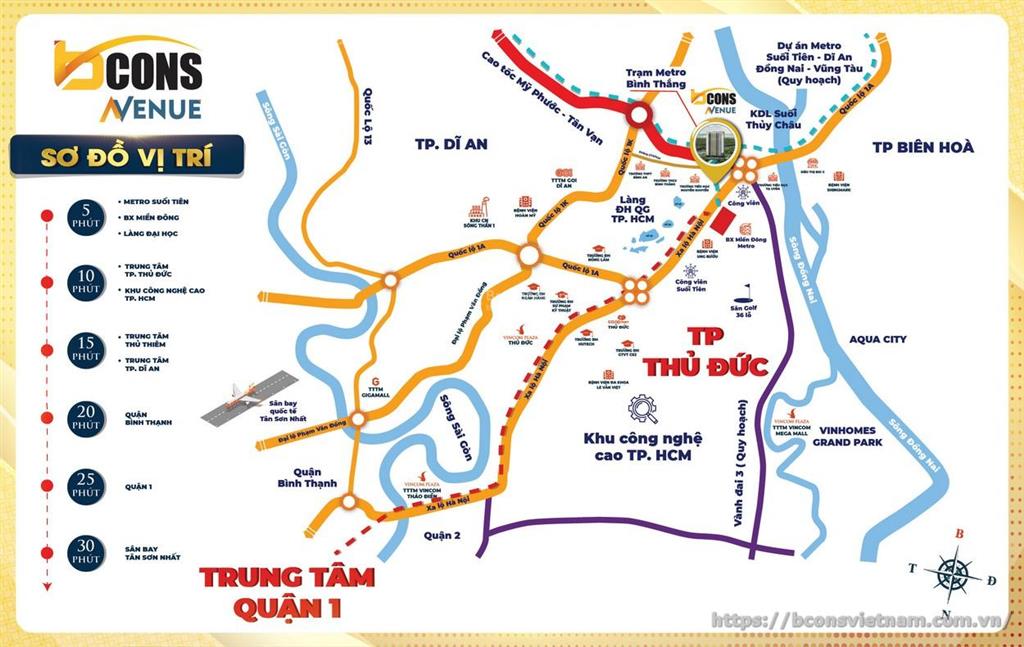 Bcons avenue  căn hộ mặt tiền xa lộ hà hội thành phố hồ chí minh