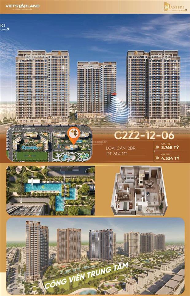 Duy nhất căn góc 2pn tầng đẹp giá 3,6 tỷ đơn giá 58 triêu/m2 ngay 0965 253 ***