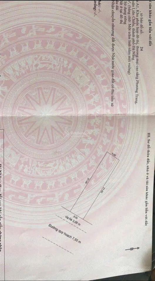 Siêu phẩm mặt tiền xuân thiều 38  hướng biển đông bắc  ngang 6m  giá chỉ 4,85 tỷ 95m2