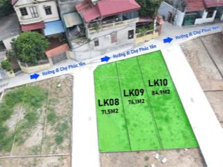 Bán đất 71,5m2 tại trưng trắc, phúc yên, vĩnh phúc, giá 2,35 tỷ vnd