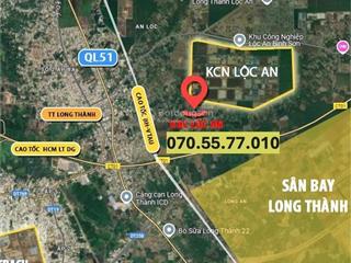 Bán đất mặt tiền kinh doanh, cách sân bay 10 phút, sát tái định cư, kcn lộc an
