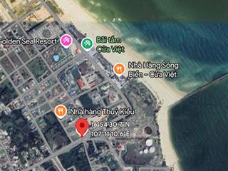 Bán lô đất 2 mặt tiền  ngay trục chính thị trấn cửa việt