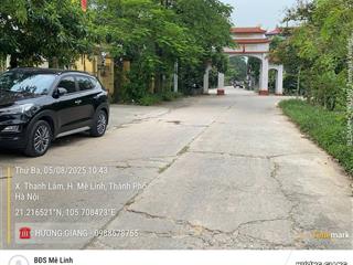 1,9 tỷ, lô đất 69,5m2, thanh lâm, mê linh (cũ), đường ô tô phóng