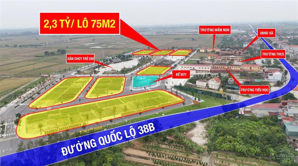 Cần bán 3 lô hướng đông nam, giá 2.3 tỉ/lô