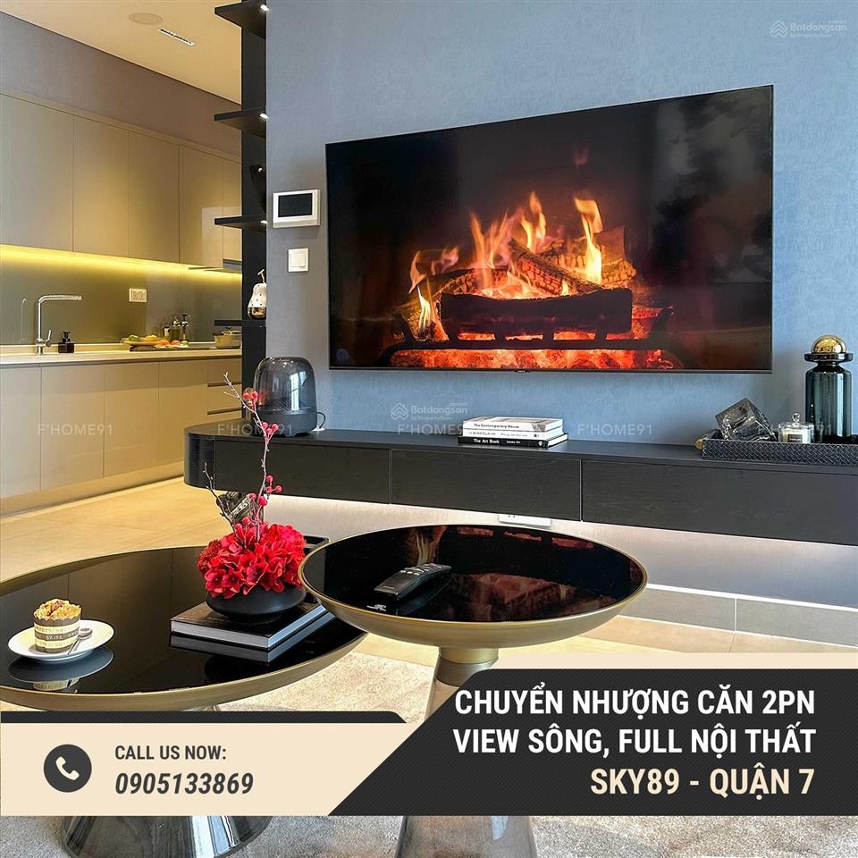 Căn hộ view sông sky 89 full nội thất, có sẵn hợp đồng thuê giá tốt