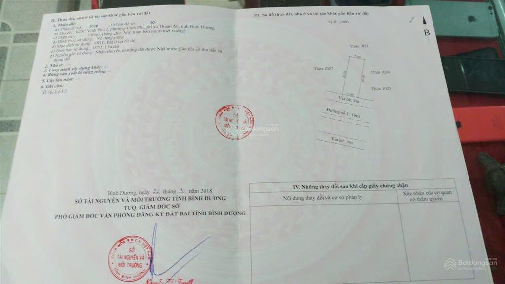 Cần bán đất 7x20m đường 20m khu dân cư vĩnh phú 2, hồ chí minh, 7,2 tỷ, tương 0962 866 ***0939 637 ***