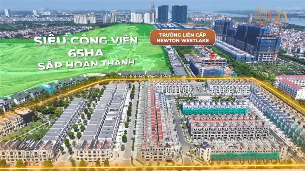 Bán biệt thự căn góc đẹp nhất ciputra, view vườn hoa, gần công viên 65ha, nhà bàn giao mới tinh