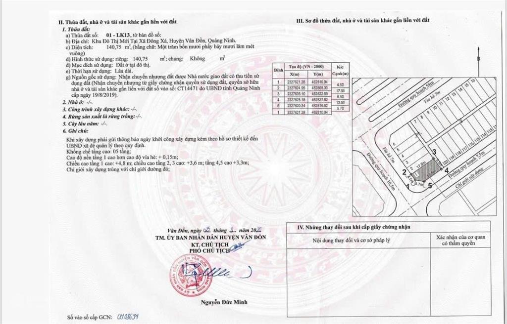 Bán ô biệt thự và liền kề dt 87.5m2