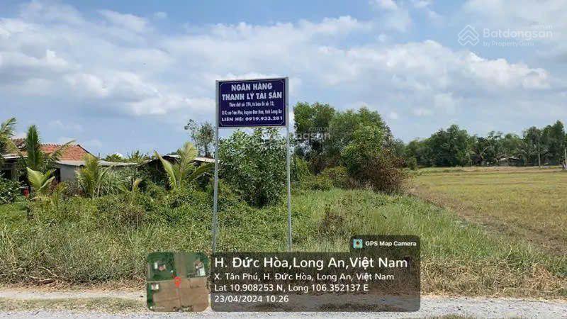 Bán đất tại xã tân phú, đức hòa, long an, giá siêu hời 2,185 tỷ, 875 m2