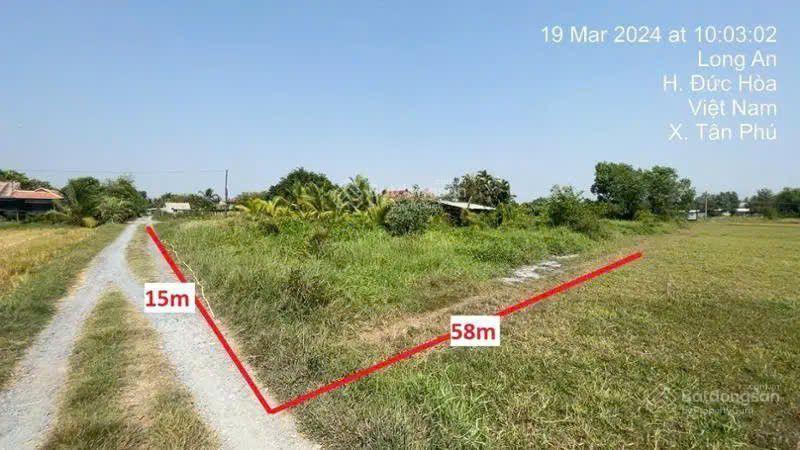 Bán đất tại xã tân phú, đức hòa, long an, giá siêu hời 2,185 tỷ, 875 m2
