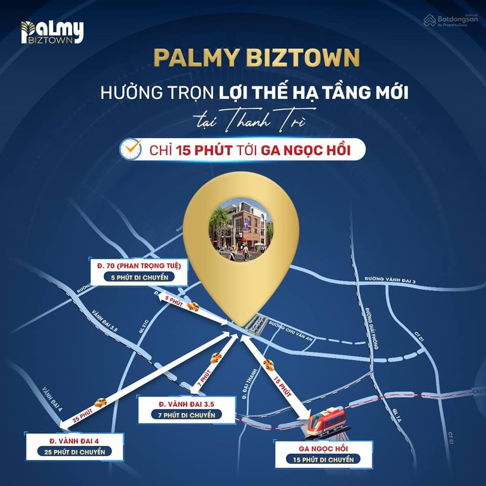 Suất ngoại giao rẻ nhất dự án cho liền kề palmy biztown  duy nhất 2 lô đặc biệt