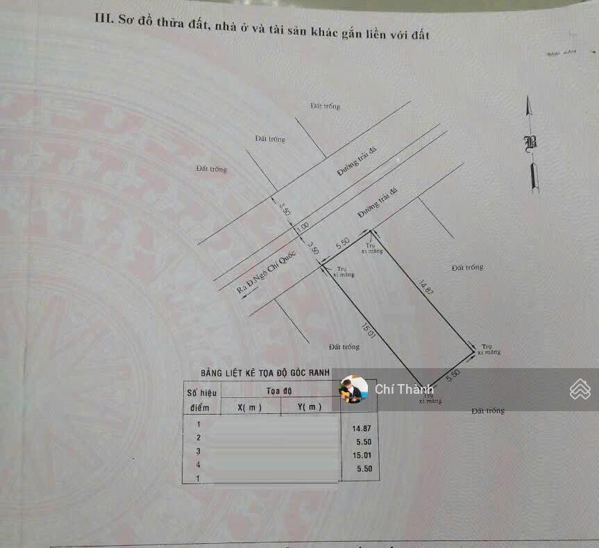 Bán đất đẹp ngô chí quốc, bình chiểu  hẻm nhựa 7m  ngang 5,5m vuông vức giá rẻ ~51tr/m2
