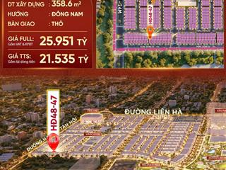 Siêu phẩm căn hd4748 vin đan phượng, lô góc, ck 13%, vay 70%, htlx 18 tháng. 120m  mt 8m