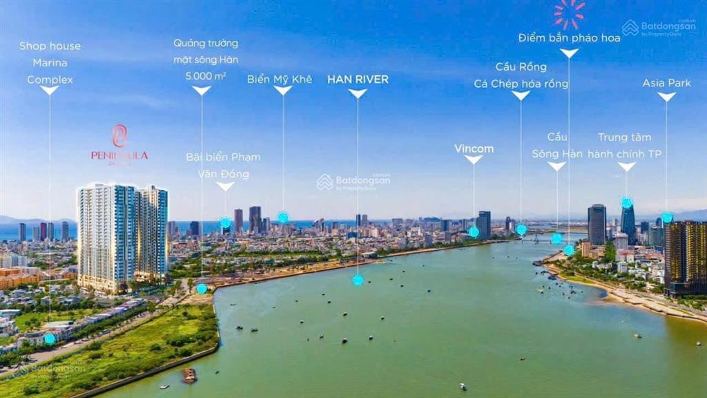 Bán căn hộ dự án peninsula đà nẵng 2pn  view sông hàn  sổ hồng lâu dài