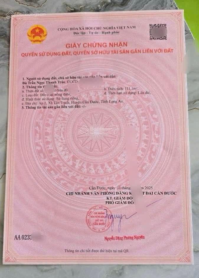 Bán sỉ hoặc lẽ đất long an. giá chỉ 7.5\m2