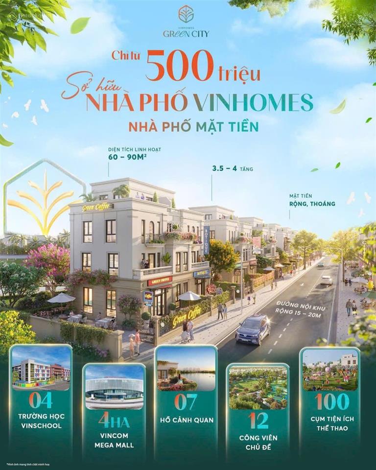 Nhà phố vinhomes áp góc sát công viên chỉ 605tr sở hữu ngay  tây bắc tp. hcm