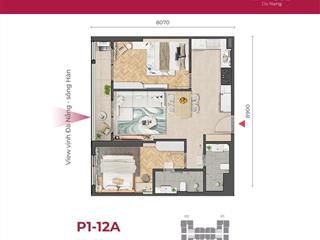 Mã căn hộ cao cấp p129.12a peninsula đà nẵng  căn 2pn | view sông hàn & vịnh đn  sở hữu lâu dài