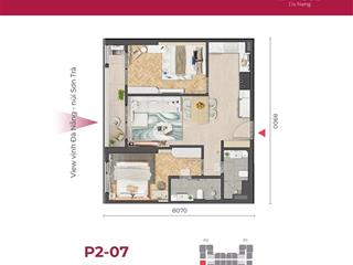 Mã căn hộ cao cấp p2 04.07 peninsula đà nẵng căn 2pn| view sơn trà & vịnh đà nẵng sở hữu lâu dài