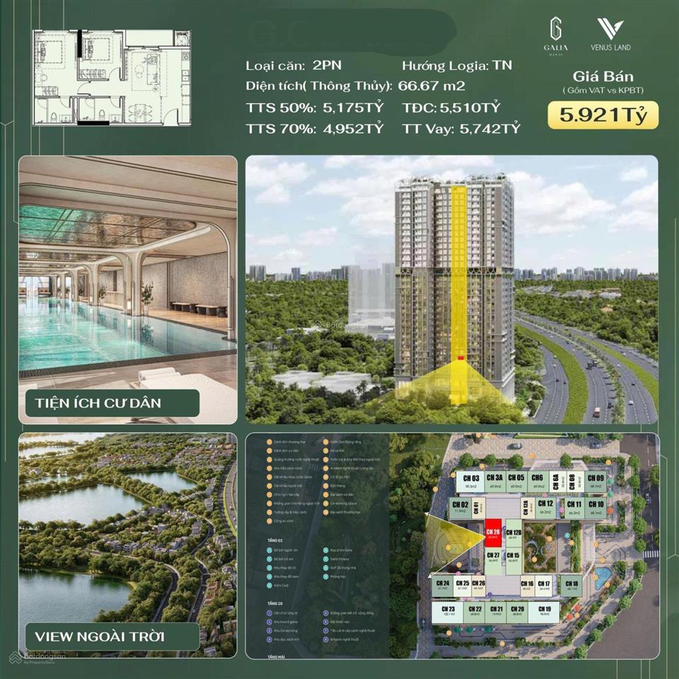 Chỉ cần hơn 1 tỷ kí xong hợp đồng mua bán căn 2pn 68m2. còn lại giải ngân không lãi trong 2 năm