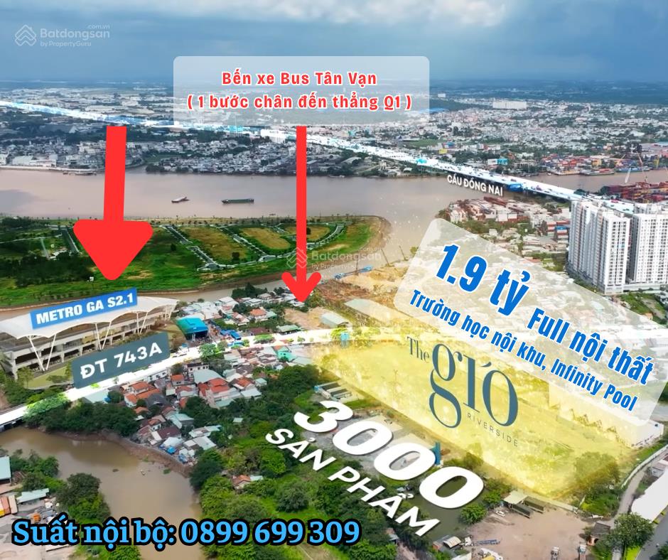 Căn hộ cao cấp ven sông, cạnh trạm metro, thanh toán 400 triệu nhận nhà