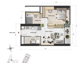 Bán căn hộ 2pn tại sun feliza suites, giá chỉ 7,55 tỷ cho căn hộ 58,63m2
