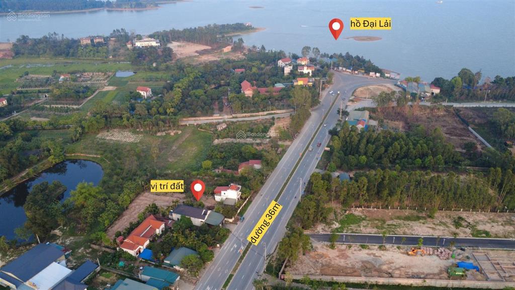 Cần bán đất sát hồ đại lải, nằm trên trục đường lớn 36m, giá chưa đến 15tr/m2 tại đại lải